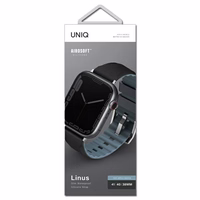 Uniq Linus dirželis Apple Watch 1/2/3/4/5/6/7/8/SE/SE2 38/40/41mm - juodas