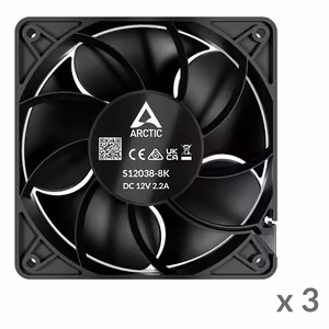 ARCTIC S12038-8 серверные вентиляторы, 4-pin, 120мм, 3 шт.