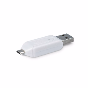 Forever microSD / SD kortelių skaitytuvas USB + microUSB baltas OTG