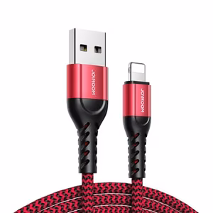 USB laidas Joyroom N10 raudonas Lightning (rinkinys 3 vnt.: 25cm / 120cm / 200cm)