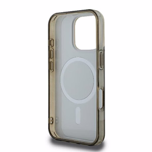 Guess IML 4G fonas Magnetinis dėklas telefonui iPhone 16 Pro - rudas