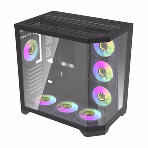 Darflash FT418 PRO kompiuterio korpusas + 7 aRGB ventiliatoriai (juodas)