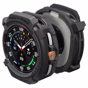Spigen Rugged Armor dėklas laikrodžiui Samsung Galaxy Watch 8 Classic 46mm - matinis juodas