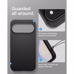 Spigen Liquid Air dėklas, skirtas Google Pixel 11 Pro XL, juodas
