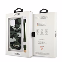 Guess GUHCP12MKSARKA iPhone 12/12 Pro 6.1" žalias/chaki kietas dėklas Camo kolekcija