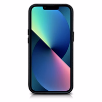 iCarer Litchi Premium odinis dėklas iPhone 14 Magnetinis odinis dėklas su MagSafe Juodas (WMI14220709-BK)