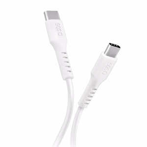 SBS TECABLETCC10W USB-C kabelis - USB-C Power Delivery 25W 1 m - baltas