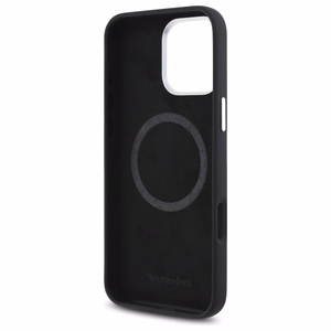 Mercedes MEHMP16L23SUGDK iPhone 16 Pro 6.3" juodas kietasis dėklas silikoninis su toniniu logotipu ir medžio raštu Magnetinis (MagSafe)