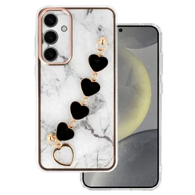 Dėklas telefonui Trend Case skirtas Samsung Galaxy S24 dizaino 6 baltas