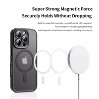 Rock Guard Touch Matte Series Magnetinis dėklas telefonui Iphone 16 pilkas