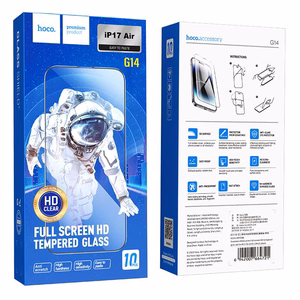 HOCO grūdintas stiklas HD 5D Guardian apsauga (rinkinys 10in1) iPhone 17 Air juodas (G14)