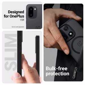 Crong Hybrid Matte Magnetic MagSafe dėklas OnePlus 15R, juodas