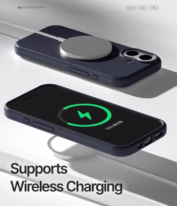 Dėklas Mercury Pure Magsafe Silicon Case Apple iPhone 17 tamsiai mėlynas