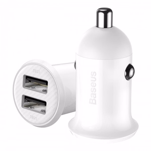 Baseus automobilinis įkroviklis Grain Pro 2x USB 4,8A baltas