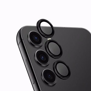 Защита объектива камеры Uniq Optix Aluminum для объектива камеры Samsung Galaxy S24+ с аппликатором - черная