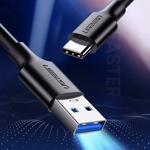 Ugreen US184 20882 USB-A 3.0 / USB-C 3A laidas 1m - juodas