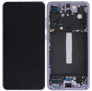 Ekranas Samsung G990 S21 FE 5G su lietimui jautriu stikliuku ir rėmeliu Lavender originalus (service pack)