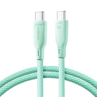 Joyroom Multi-Color Series S-A34 USB-C / USB-C PD 60W kabelis 1m - žalias