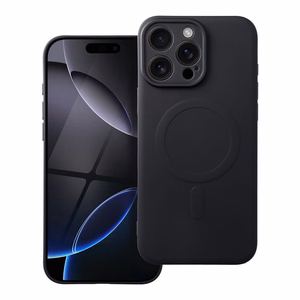 Silikoninis magnetinis dėklas telefonui iPhone 16 Pro Max su MagSafe (m) - juodas