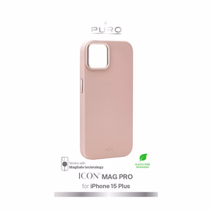 Puro Icon Mag Pro PUIPC1567ICONMPROSE dėklas, skirtas iPhone 15 Plus 6.7", su MagSafe, rausvas