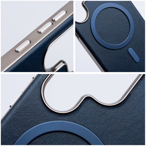 GENTLEMAN MAG COVER magnetinis dėklas telefonui, suderinamas su MagSafe, skirtas SAMSUNG A36, tamsiai mėlynas