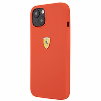 Ferrari FESSIHCP13SRE iPhone 13 mini 5.4" kietas silikoninis dėklas raudonas/raudonas