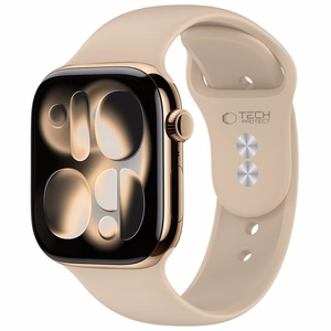 Tech-Protect silikoninis dirželis Apple Watch 44 / 45 / 46 / 49 mm, smėlio spalvos