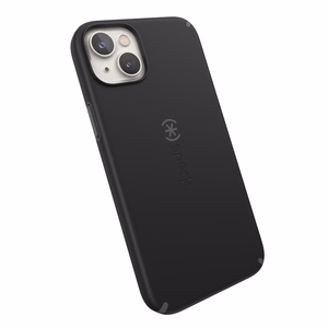 Speck CandyShell Pro + MagSafe dėklas, skirtas iPhone 14 Plus, su Microban antimikrobine apsauga, „Black / Slate Grey“ spalvų derinys