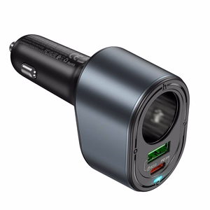 Automobilinis įkroviklis Hoco USB A + USB C + cigarečių žiebtuvėlis PD QC3.0 3A 35W Z56 juodas