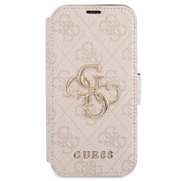 Guess GUBKP13X4GMGPI iPhone 13 Pro Max 6.7" dėklas rožinis 4G Big Metal Logo