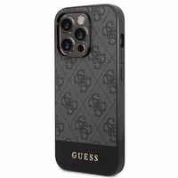 Guess GUHCP14XG4GLGR iPhone 14 Pro Max 6.7" pilkas/pilkas kietas dėklas 4G Stripe kolekcija