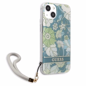 Guess GUHCP13MHFLSN iPhone 13 6.1" žalias/žalias kietas dėklas Gėlių Dirželis