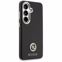 Guess dėklas Rhinestone Round Logo MagSafe skirtas Samsung Galaxy S26 Plus juodas