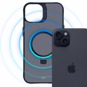 3mk Smoke dėklas telefonui Mag&Stand Apple iPhone 15 plus - juodas