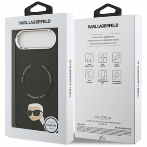 Karl Lagerfeld Karl Pin Magnetinis dėklas telefonui iPhone Air - Juodas