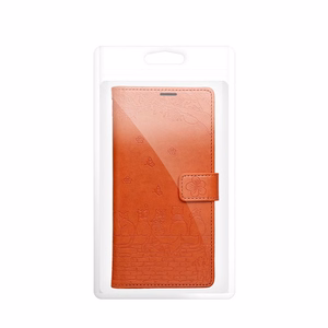 Atverčiamas dėklas skirtas Samsung A27 Mezzo Book katės rudas