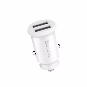 Baseus automobilinis įkroviklis Grain 2x USB 3,1A baltas
