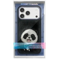 Nimmy Big Eyed Pet 2.0 pandos dėklas telefonui iPhone 17 - juodas