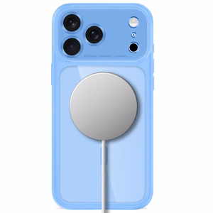 Tech-Protect MagPeak MagSafe CC dėklas, skirtas iPhone 18 Pro / 17 Pro – skaidrus mėlynas