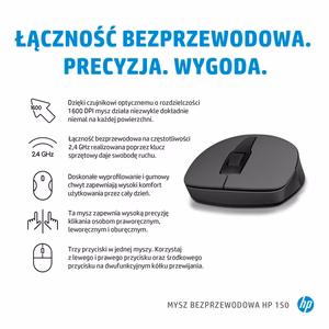 HP 150 belaidė pelė