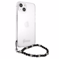 Guess GUHCP13SKPSBK iPhone 13 mini 5.4" Permatomas kietas dėklas Juodas Perlas