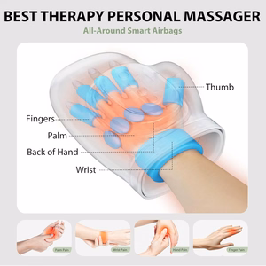 Rankų ir riešų masažuoklis Reach Smart Hand Massager pilkas