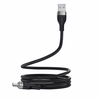 Acefast C11-04 USB-A - USB-C 3A kabelis 1.2m magnetinis pintas - juodas