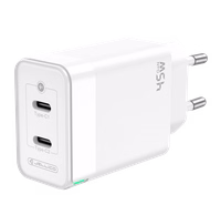 JELLICO sieninis įkroviklis C106 GaN PD 45W 2xUSB-C baltas