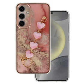 Dėklas telefonui Trend Case skirtas Samsung Galaxy S24 dizaino 6 rožinis