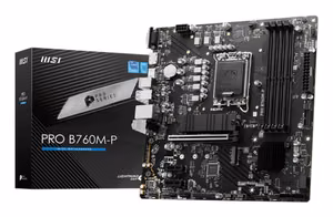 MSI Pro B760M-P Motherboard, Intel B760, LGA 1700, micro ATX