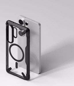 Ringke Fusion X Magnetic MagSafe Dėklas for Samsung Galaxy S26 Ultra - Clear juodas