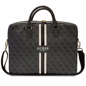 Guess 4G Printed Stripes 16" nešiojamojo kompiuterio krepšys - juodas