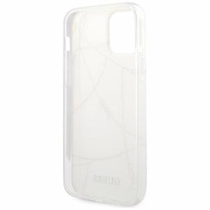 Guess Gold Chain Collection dėklas telefonui iPhone 12 Pro Max 6.7" - balta