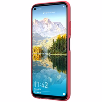 Nillkin Super Frosted Shield - dėklas Huawei P40 Lite / Nova 7i / Nova 6 SE (Bright raudonas)